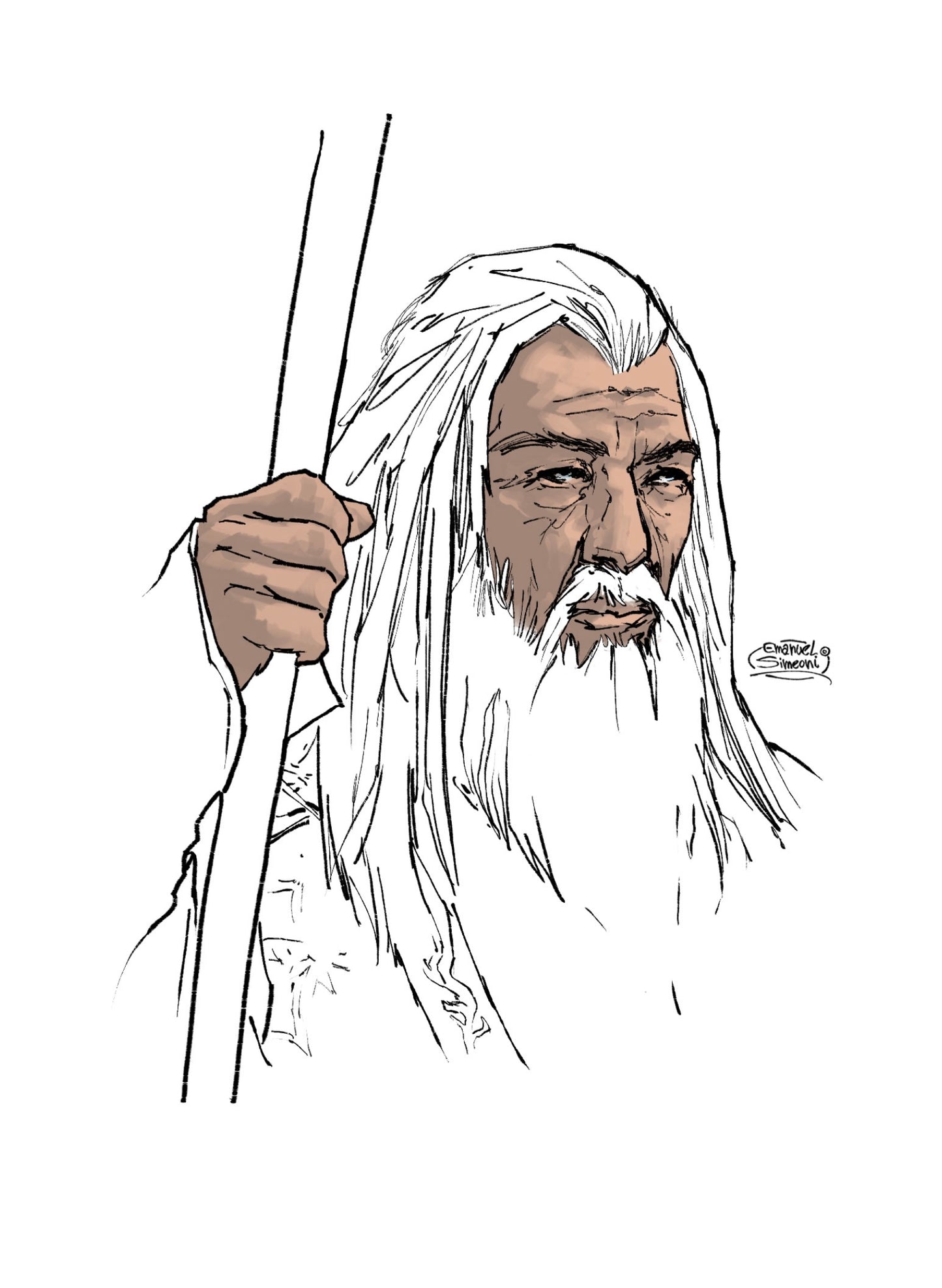 Gandalf - Print Art by Emanuel Simeoni