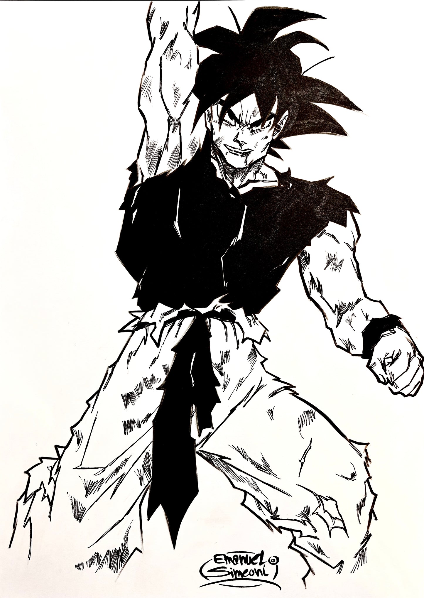 Goku - Opera d'Arte originale di Emanuel Simeoni