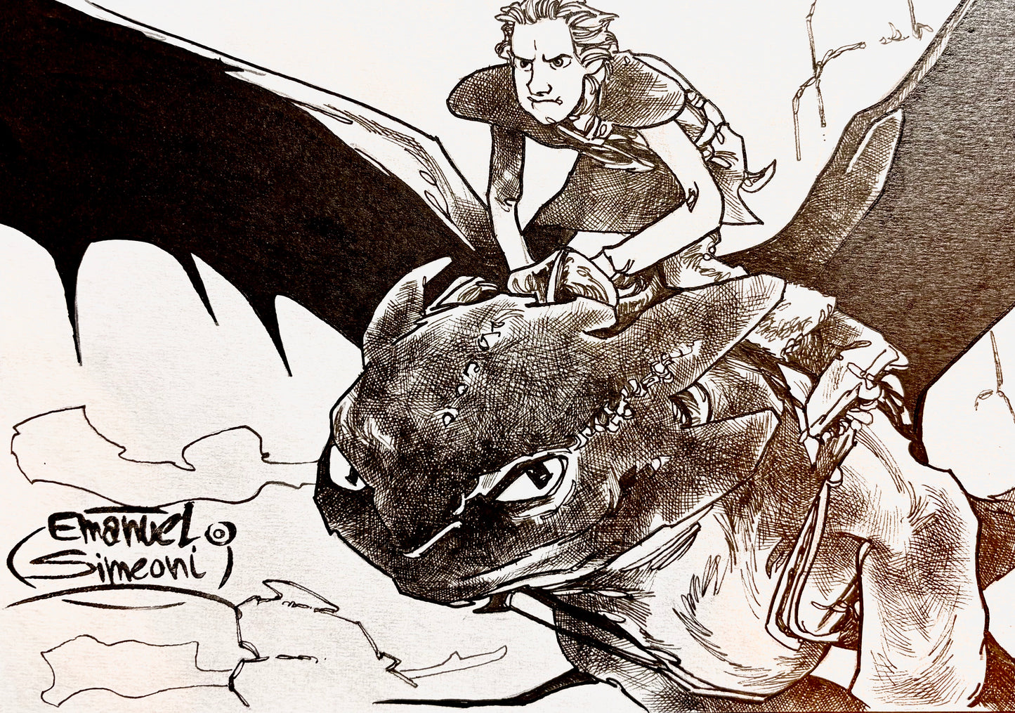 Dragon Trainer - Opera d'Arte originale di Emanuel Simeoni