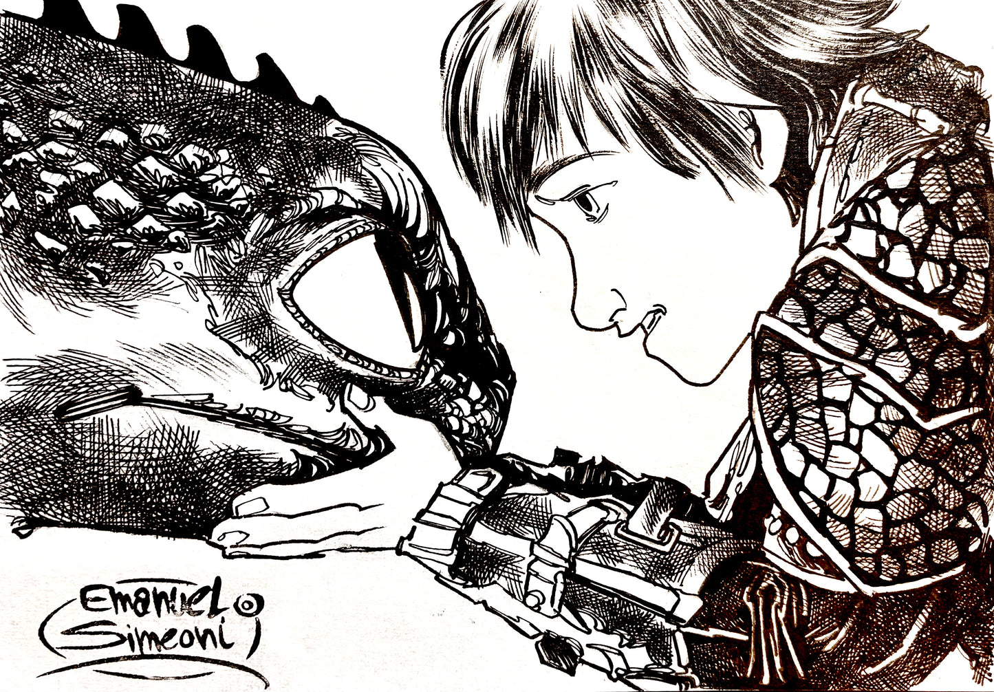 Dragon Trainer - Opera d'Arte originale di Emanuel Simeoni