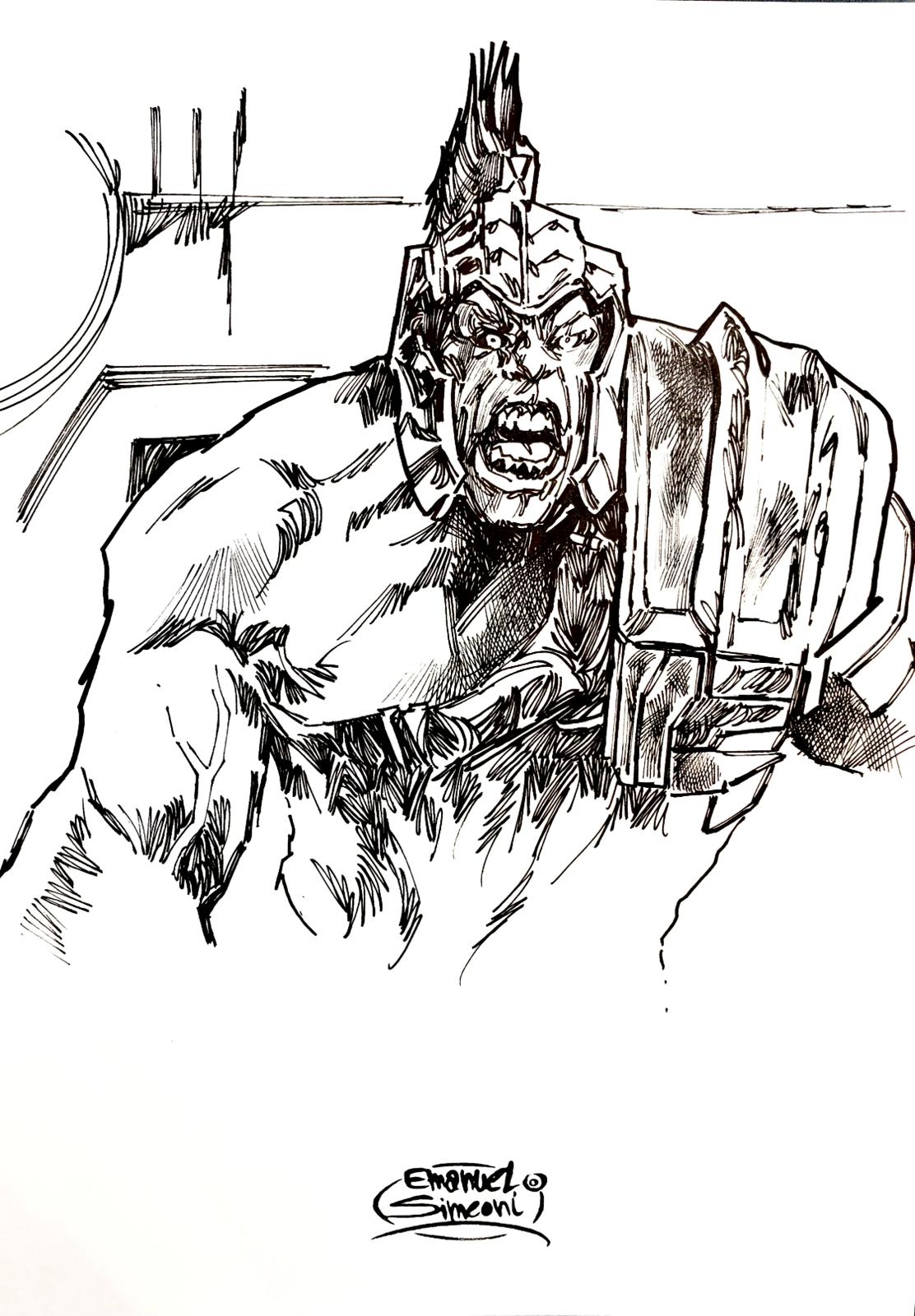 Gladiator Hulk - Opera d’Arte Originale di Emanuel Simeoni