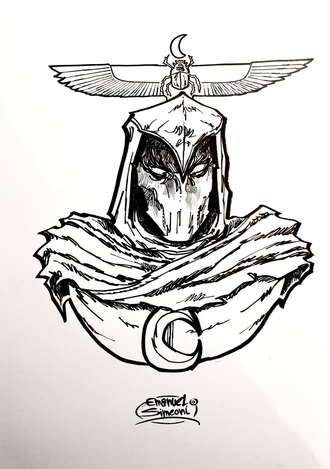 Moon Knight - Opera d’Arte Originale di Emanuel Simeoni