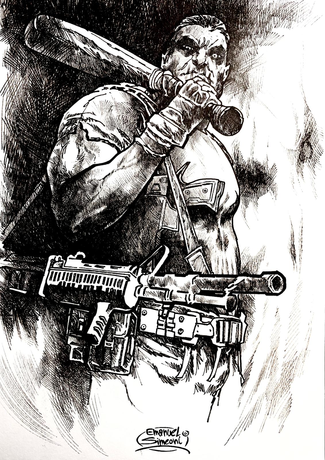 The Punisher - Opera d’Arte Originale di Emanuel Simeoni