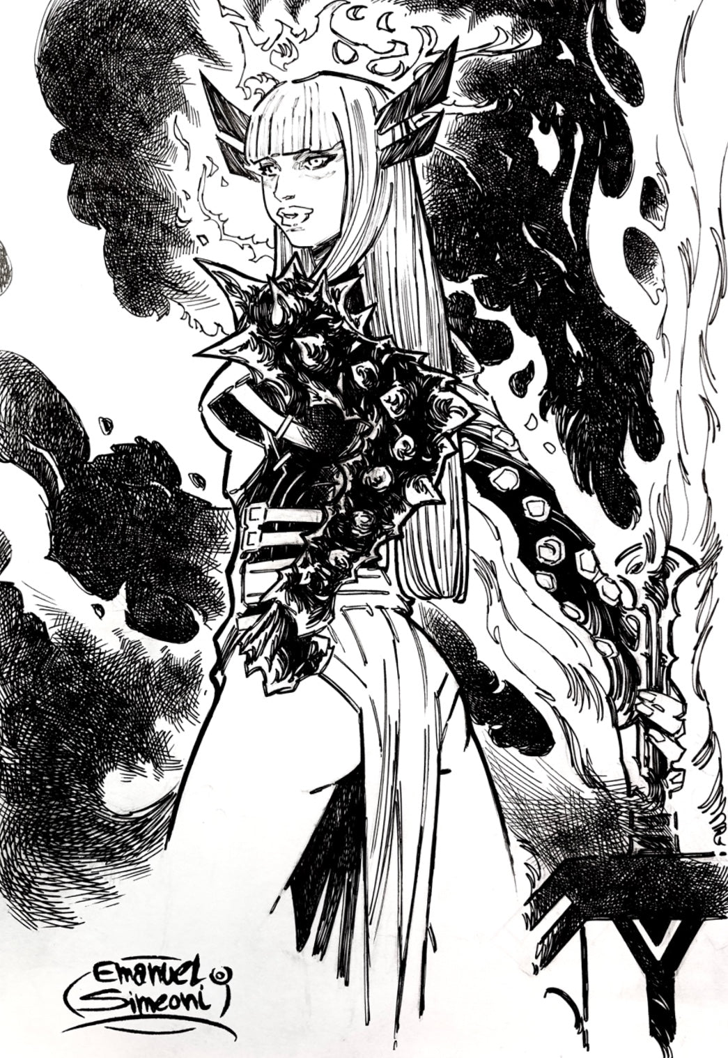 Magik - X-Men - Opera d'Arte Originale di Emanuel Simeoni