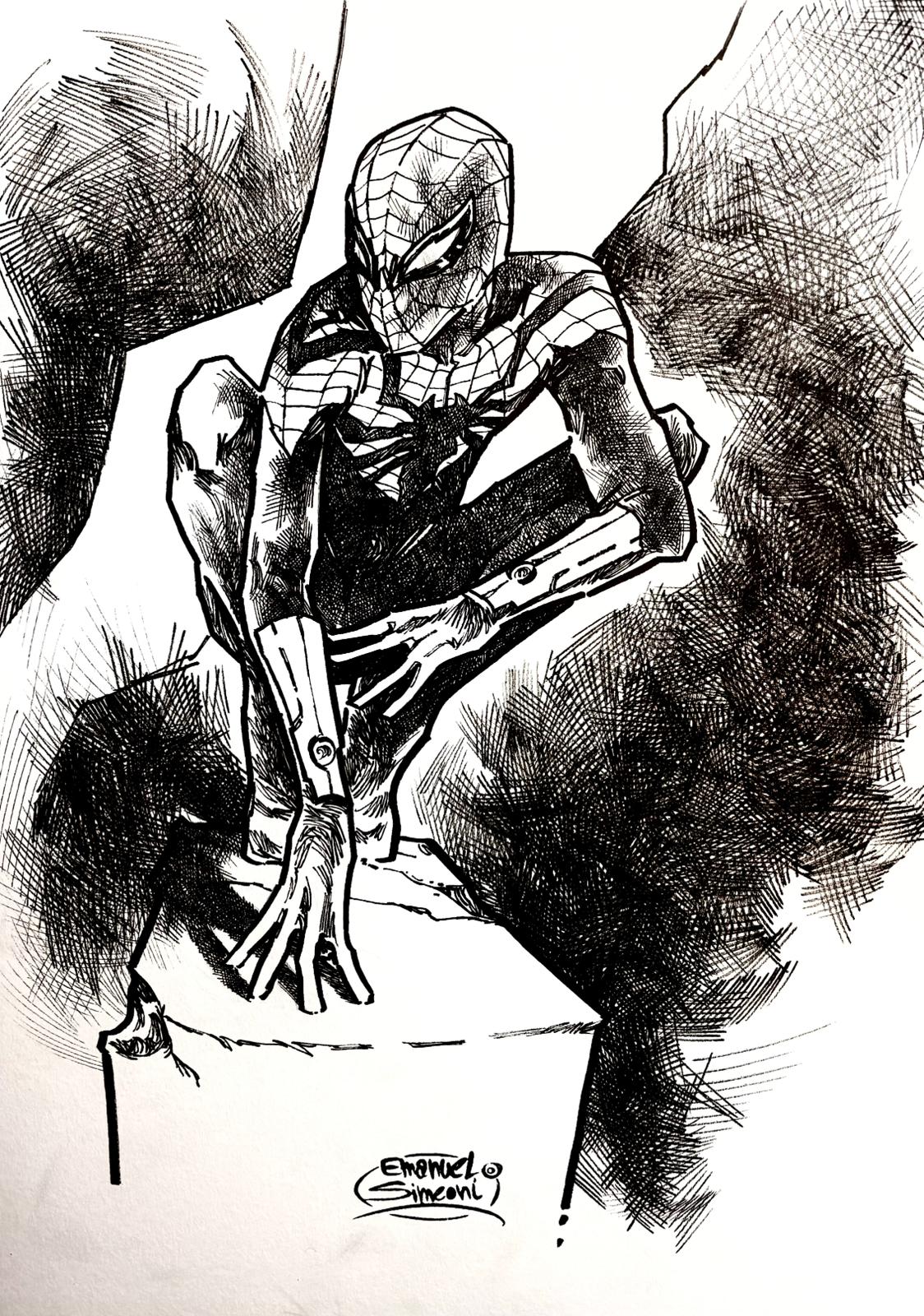 Spider-Man - Opera d'Arte Originale di Emanuel Simeoni