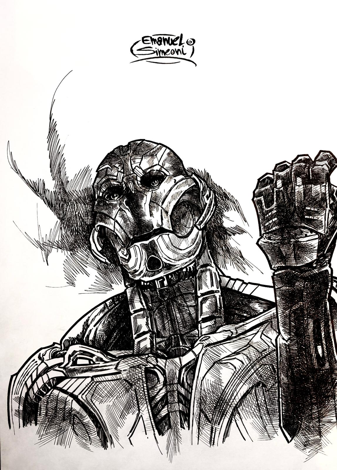 Ultron - Opera d'Arte Originale di Emanuel Simeoni