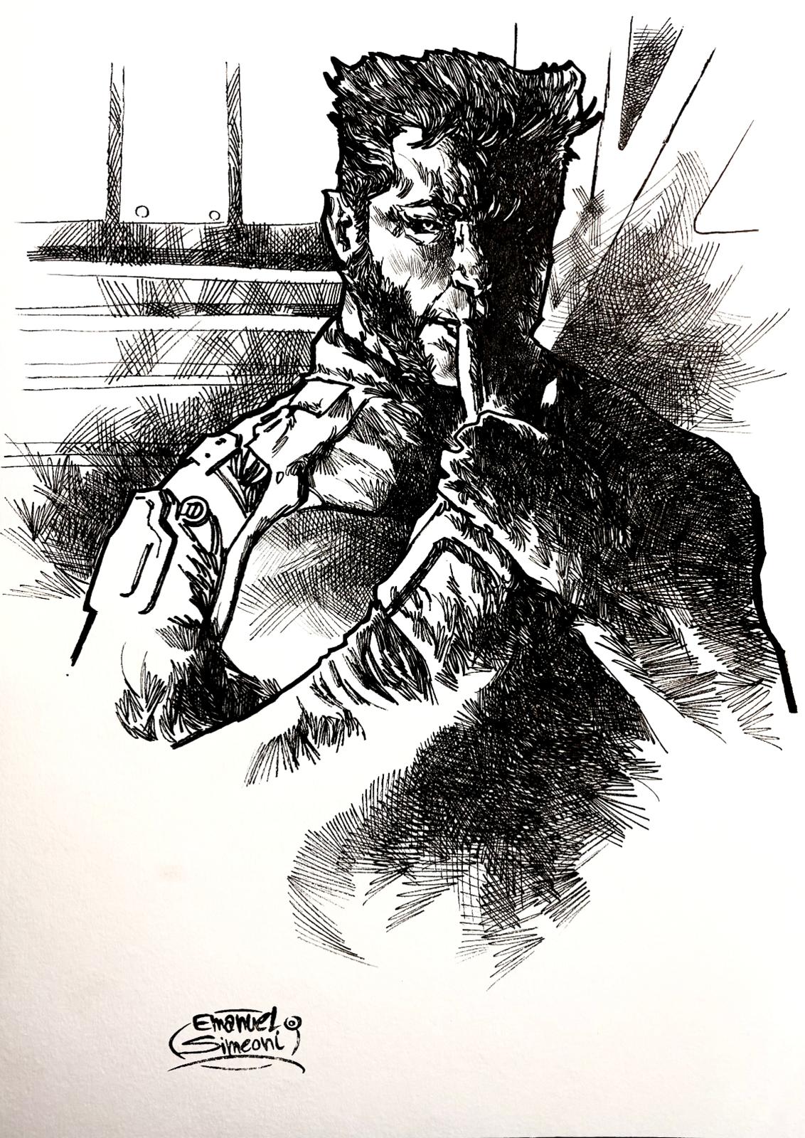 Wolverine - Opera d’Arte Originale di Emanuel Simeoni