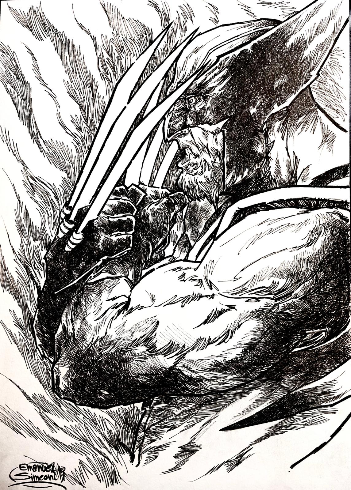 Wolverine - Opera d’Arte Originale di Emanuel Simeoni