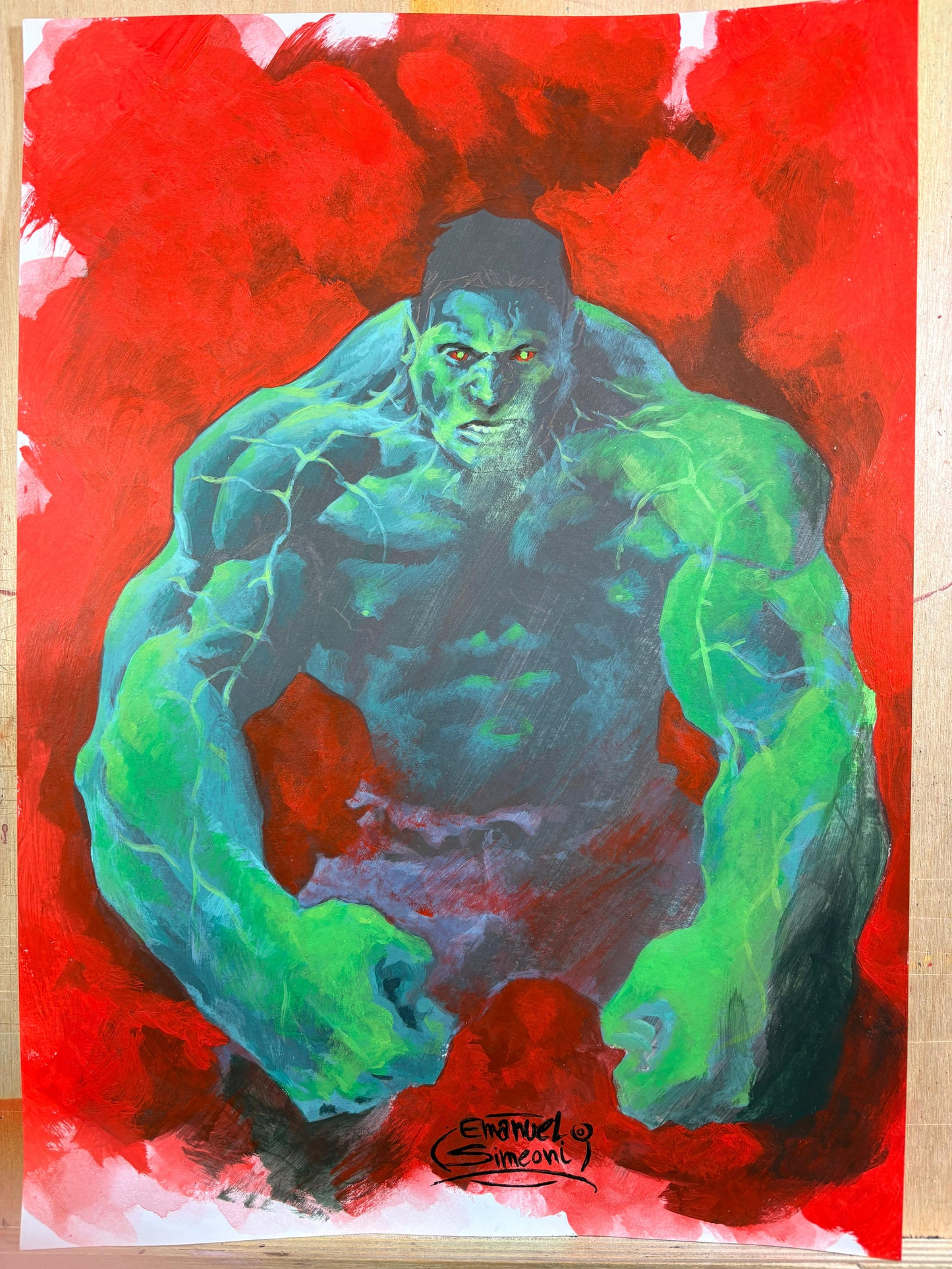 Hulk – Opera d’Arte Originale di Emanuel Simeoni