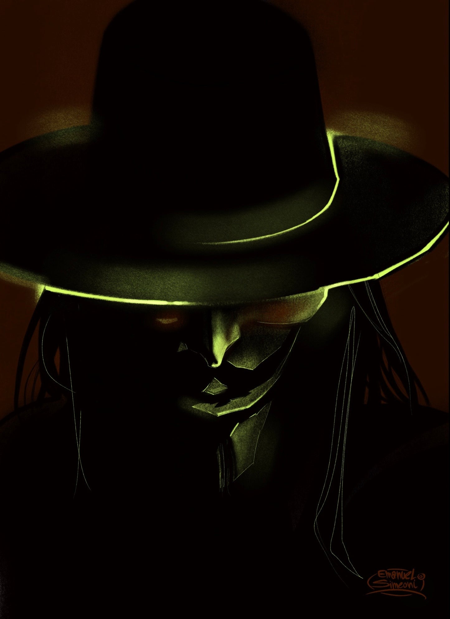 V per Vendetta - Print Art by Emanuel Simeoni
