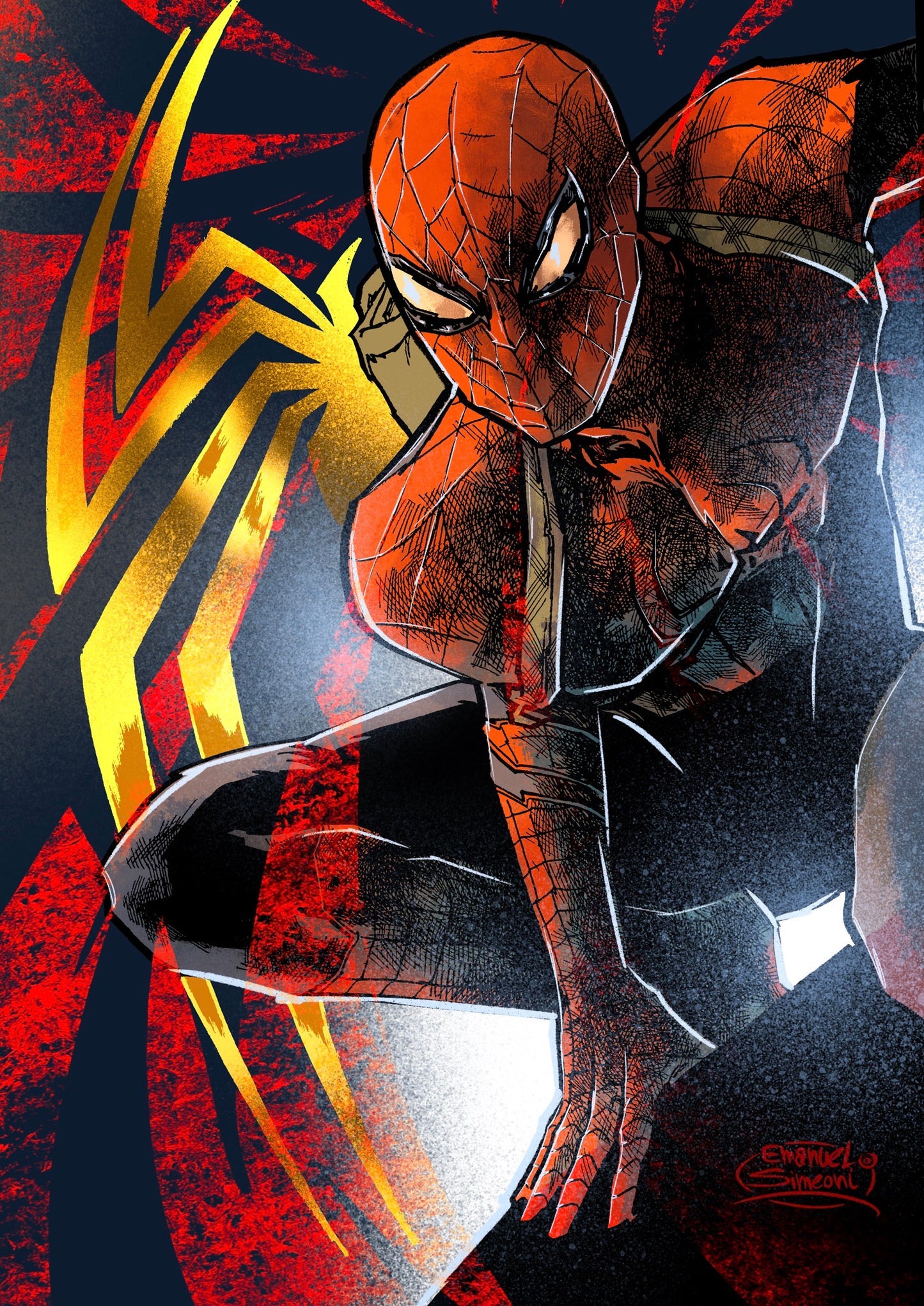 Spiderman - Print Art by Emanuel Simeoni