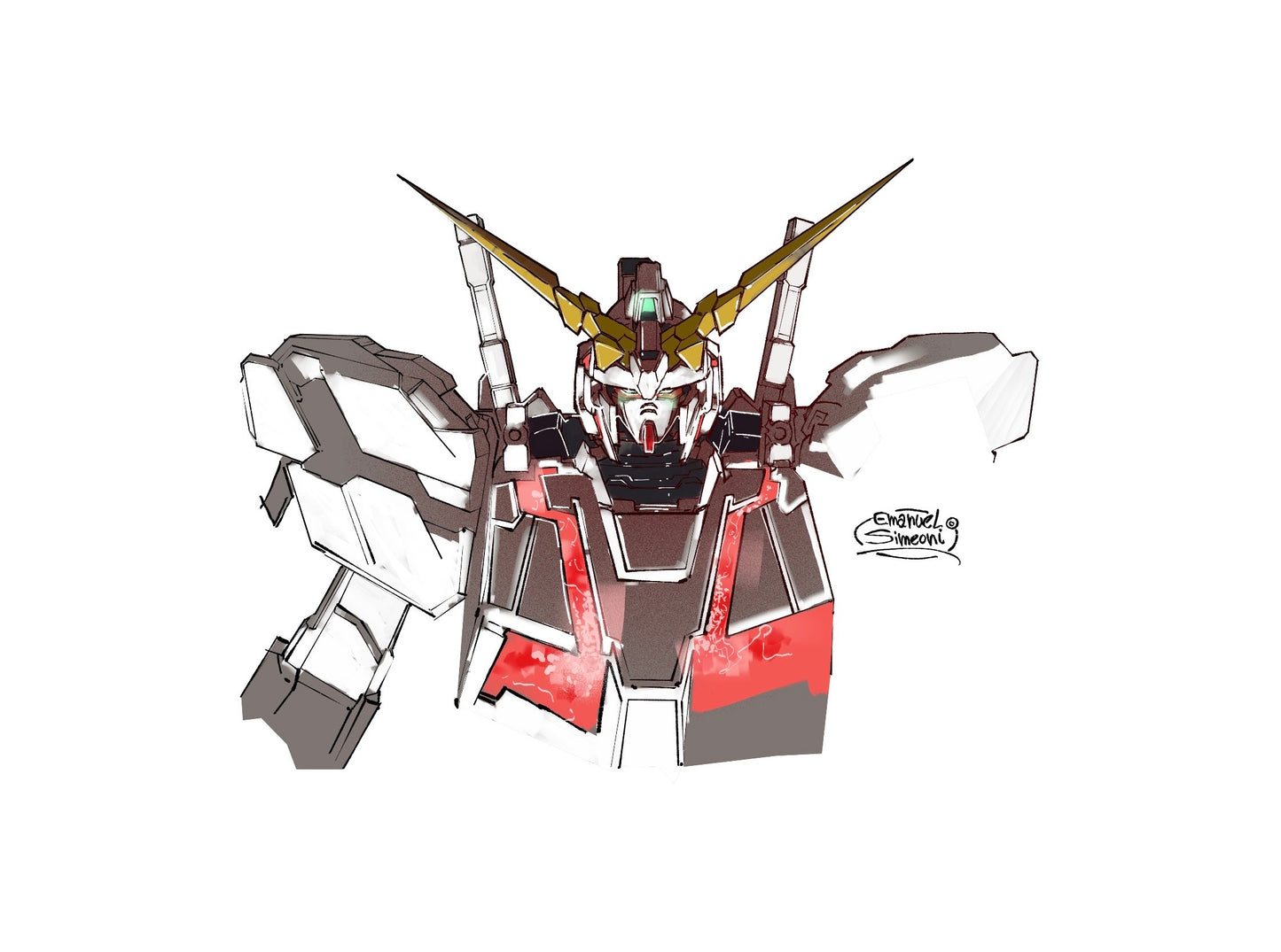 Gundam - Print Art by Emanuel Simeoni