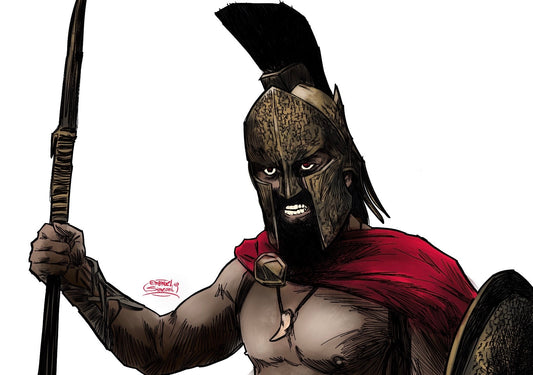 Leonida - Il Guerriero Spartano - Print Art by Emanuel Simeoni