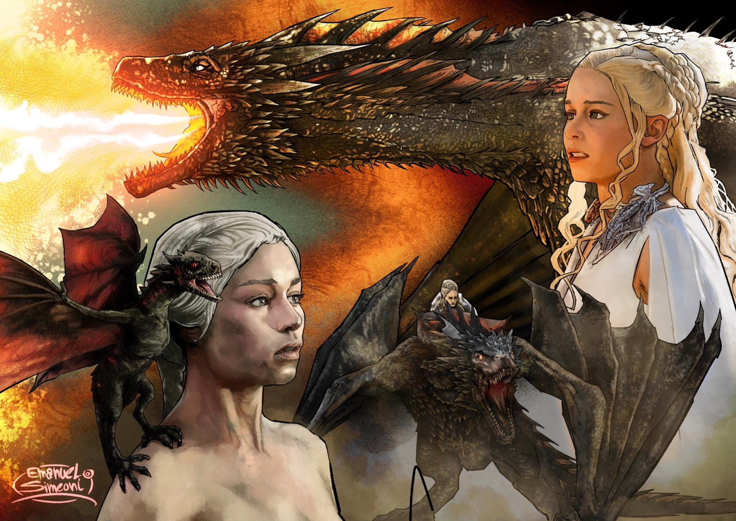 Daenerys Targaryen - Print Art by Emanuel Simeoni