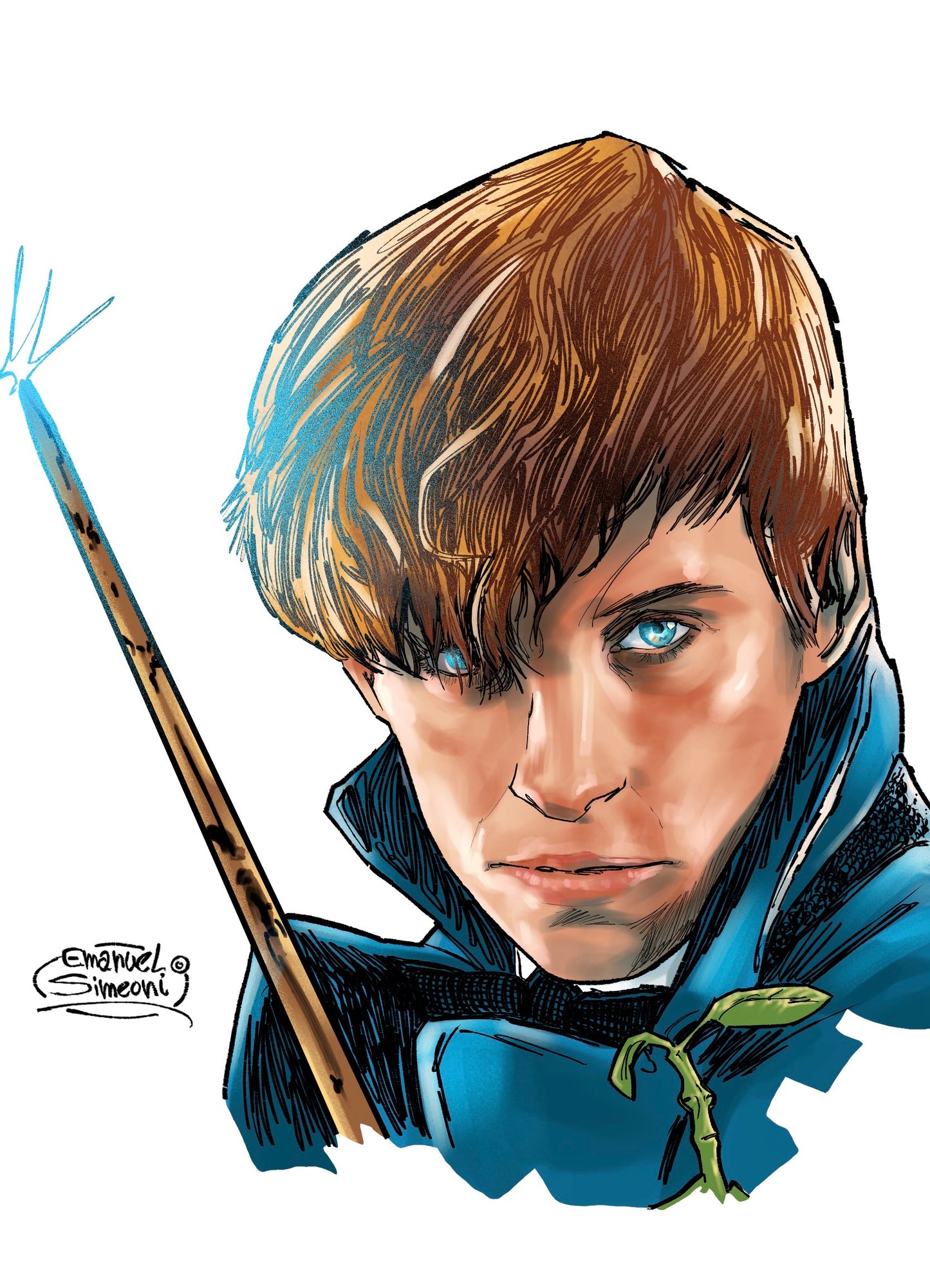 Newt Scamander - Print Art by Emanuel Simeoni