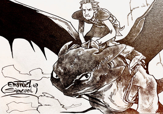 Dragon Trainer - Opera d'Arte originale di Emanuel Simeoni