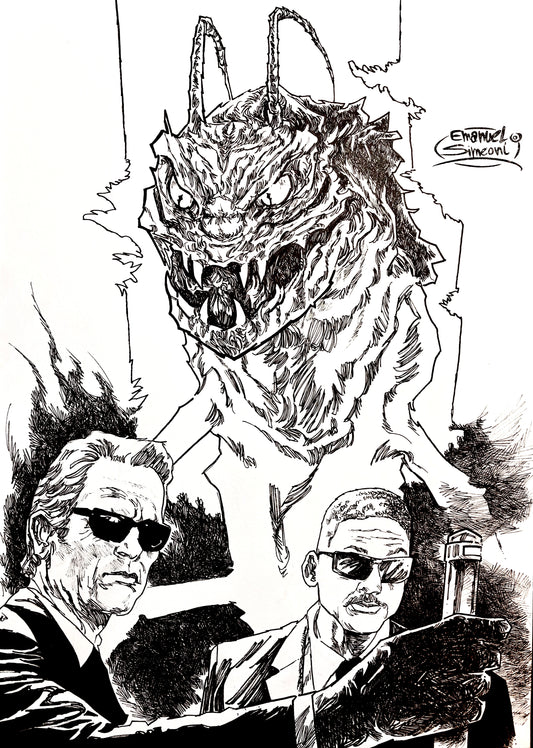 Men in Black - Opera d'Arte originale di Emanuel Simeoni