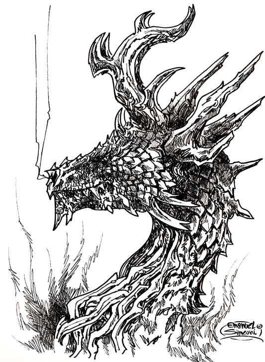 Il Drago Corazzato - Opera d'Arte originale di Emanuel Simeoni