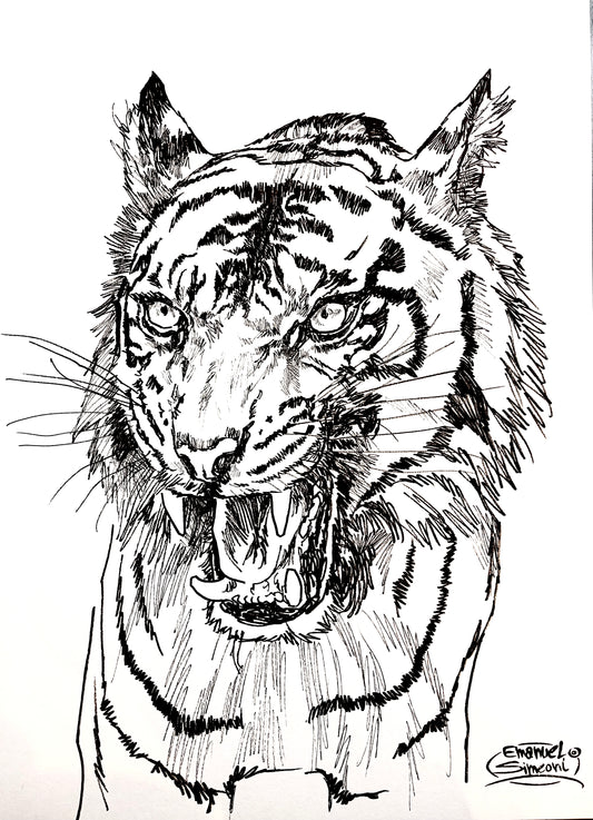 Tigre - Opera d'Arte originale di Emanuel Simeoni