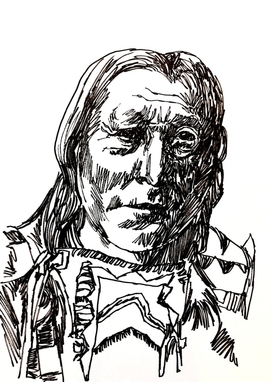 Nativo Americano - Opera d'Arte originale di Emanuel Simeoni