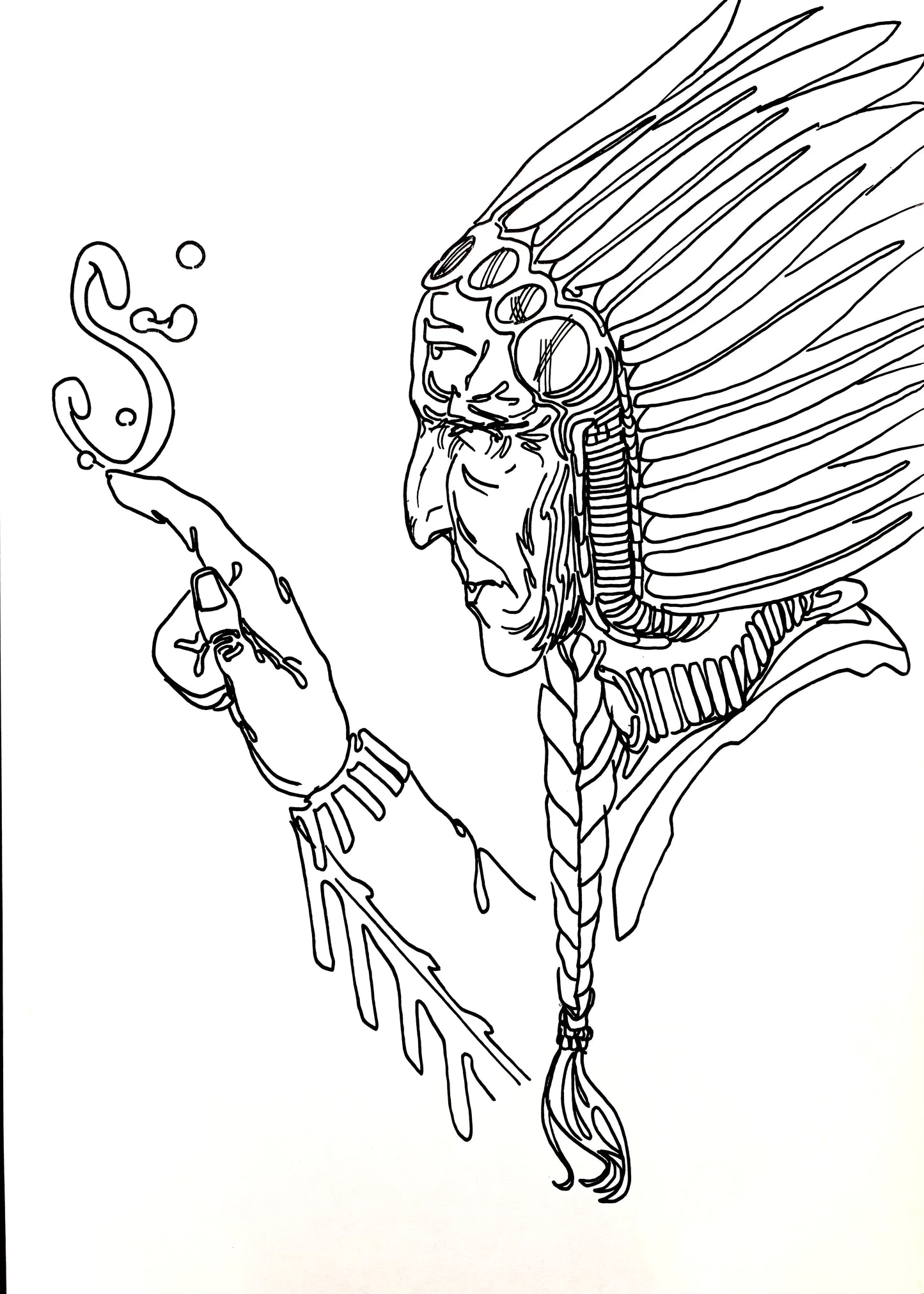 Guerriero Nativo - Opera d'Arte originale di Emanuel Simeoni