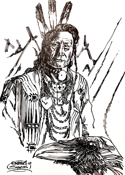 Guerriero delle Pianure - Opera d'Arte originale di Emanuel Simeoni