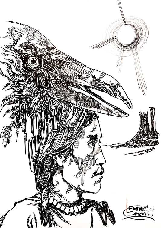 Spirito del Corvo - Opera d'Arte originale di Emanuel Simeoni