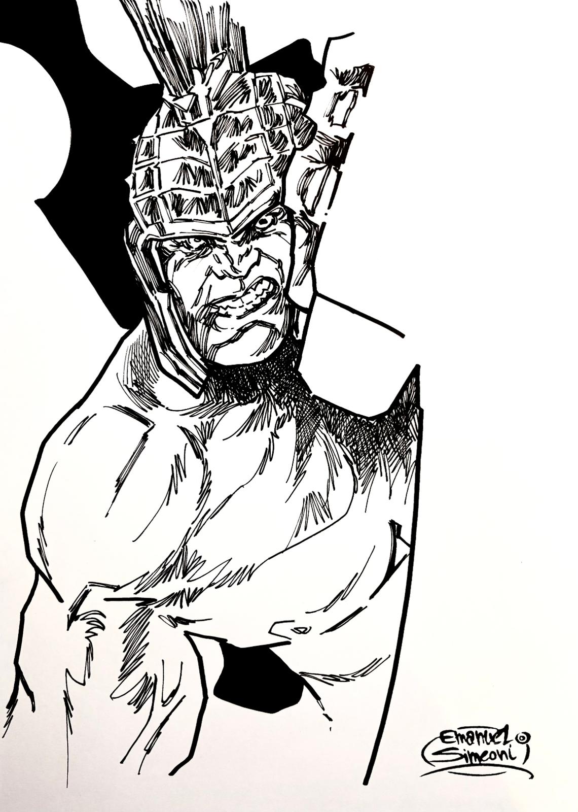 Gladiator Hulk - Opera d’Arte Originale di Emanuel Simeoni