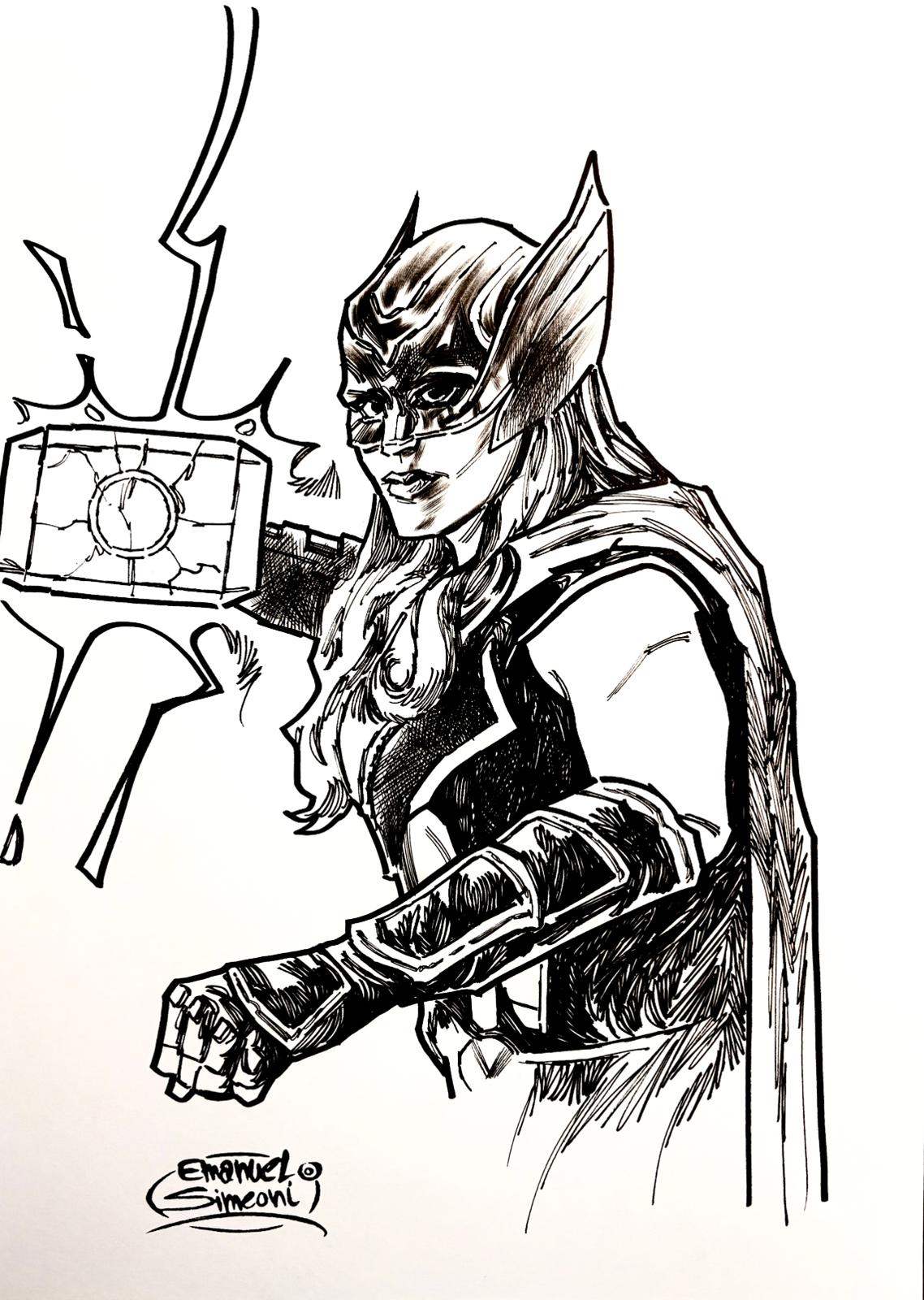 She Thor -  Opera d’Arte Originale di Emanuel Simeoni