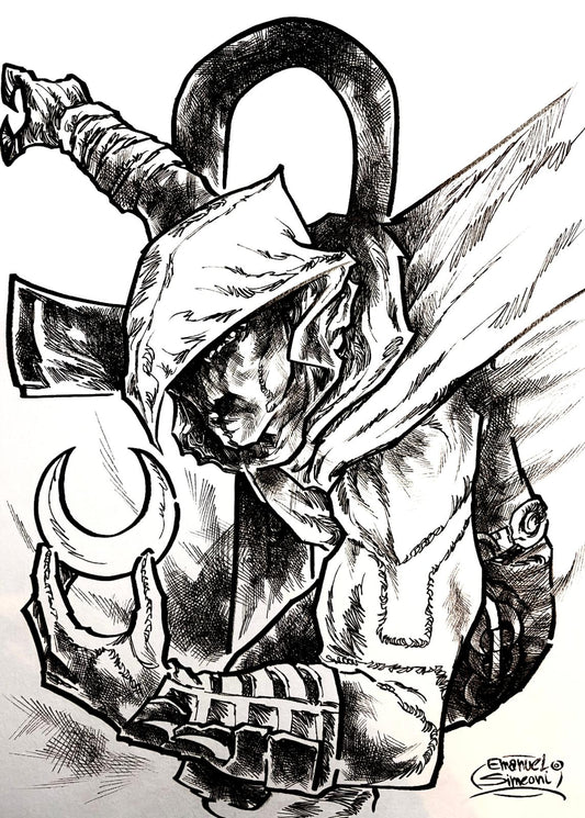 Moon Knight - Opera d’Arte Originale di Emanuel Simeoni
