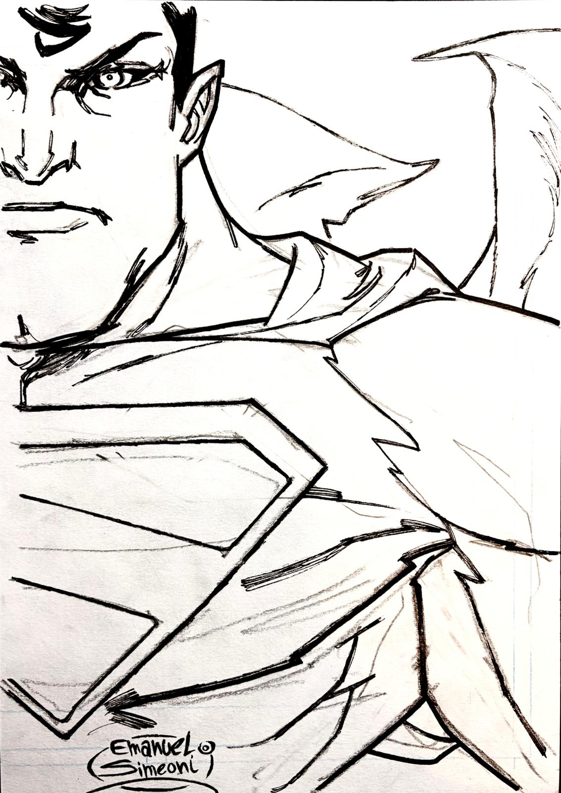 Superman - Opera d’Arte Originale di Emanuel Simeoni