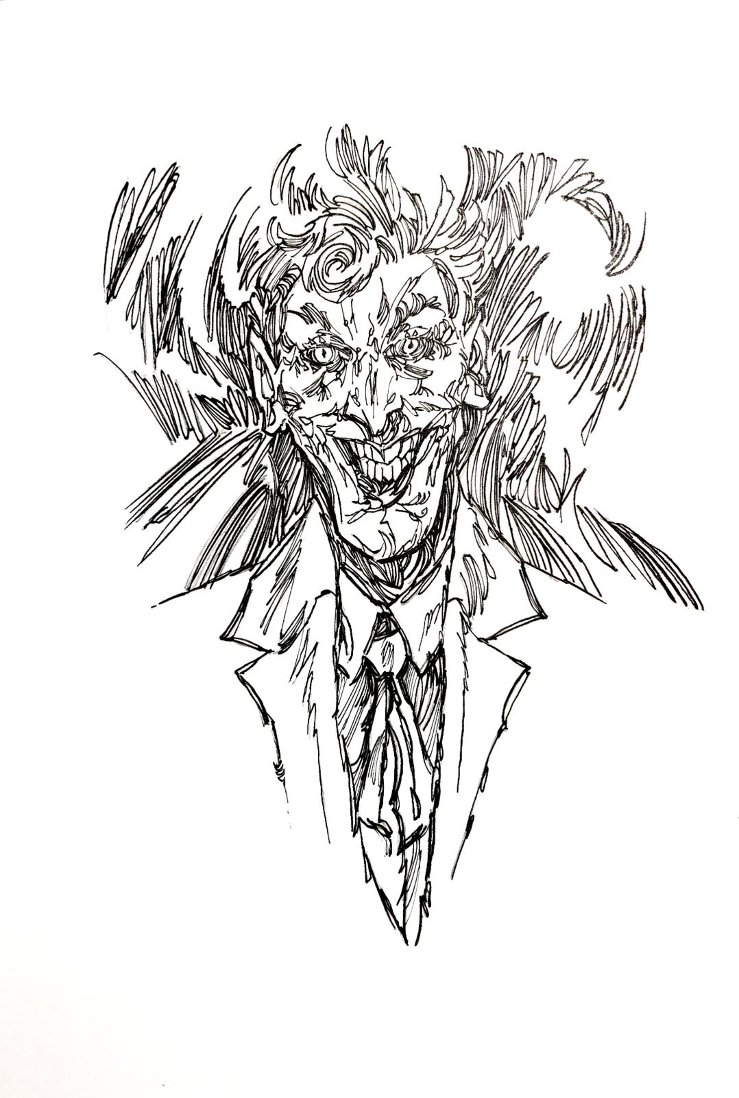 Joker - Follia Pura | Opera a Inchiostro e Pennino Originale