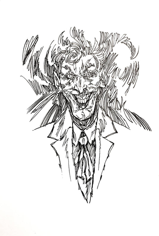 Joker - Follia Pura | Opera a Inchiostro e Pennino Originale