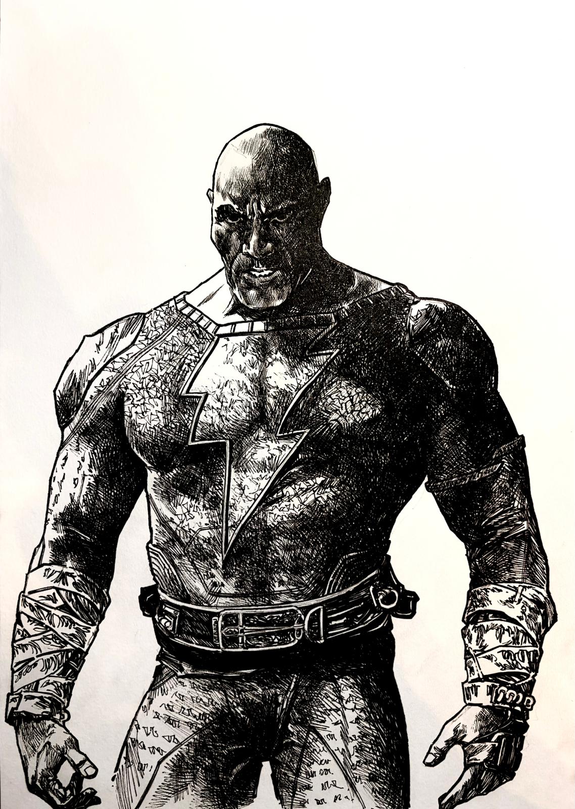 Black Adam - Opera d’Arte Originale di Emanuel Simeoni