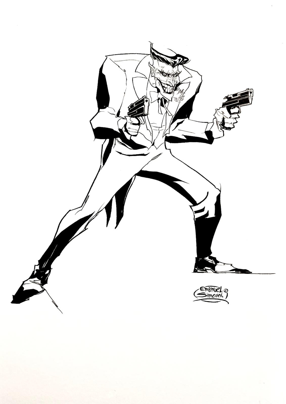 Joker Figura Intera - Opera d’Arte Originale di Emanuel Simeoni