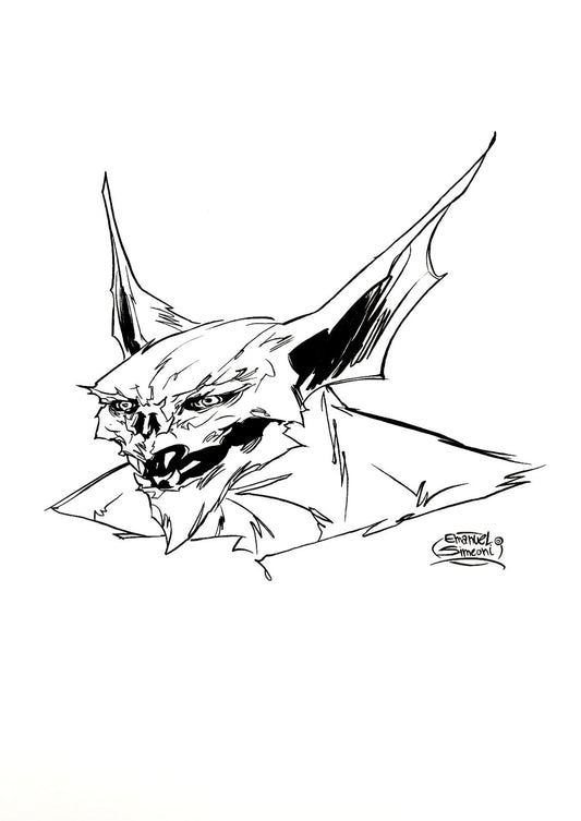 Man-Bat - Opera d’Arte Originale di Emanuel Simeoni