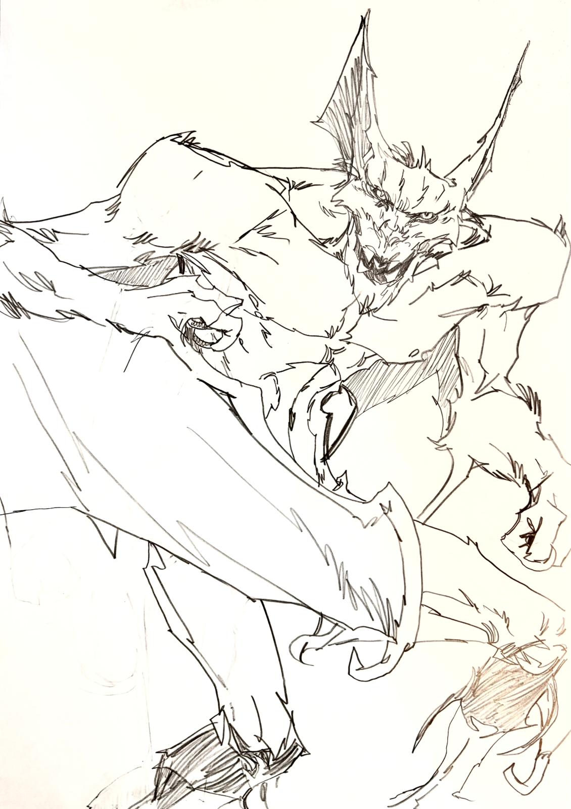Man-Bat - Opera d'Arte originale di Emanuel Simeoni