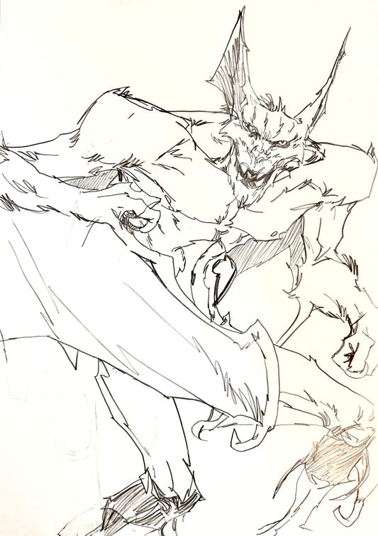 Man-Bat - Opera d'Arte originale di Emanuel Simeoni