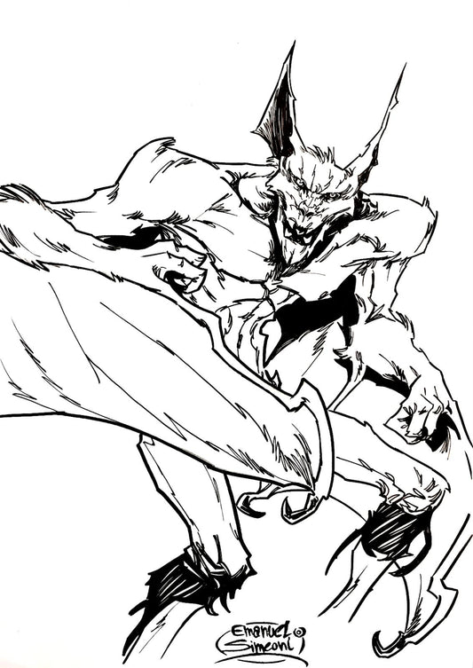 Man-Bat - Opera d'Arte originale di Emanuel Simeoni