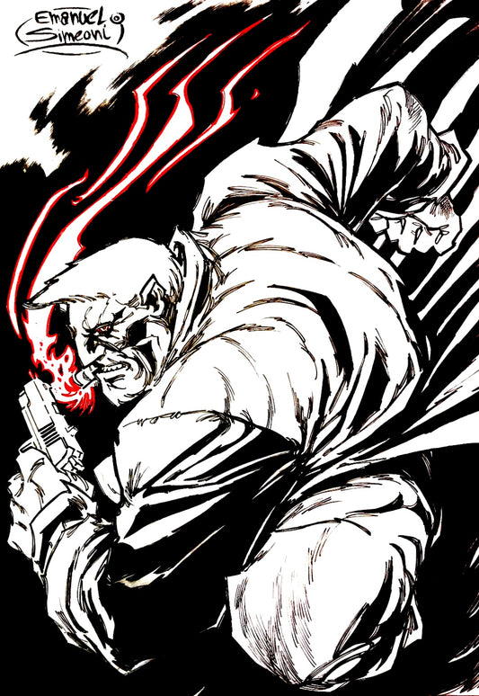 Marv - Sin City - Opera d'Arte Originale di Emanuel Simeoni