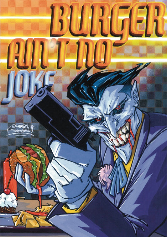 Joker Burger Ain't No Joke - Opera d'Arte Originale di Emanuel Simeoni