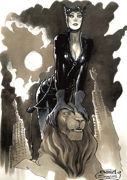 Catwoman - Opera d’Arte Originale di Emanuel Simeoni