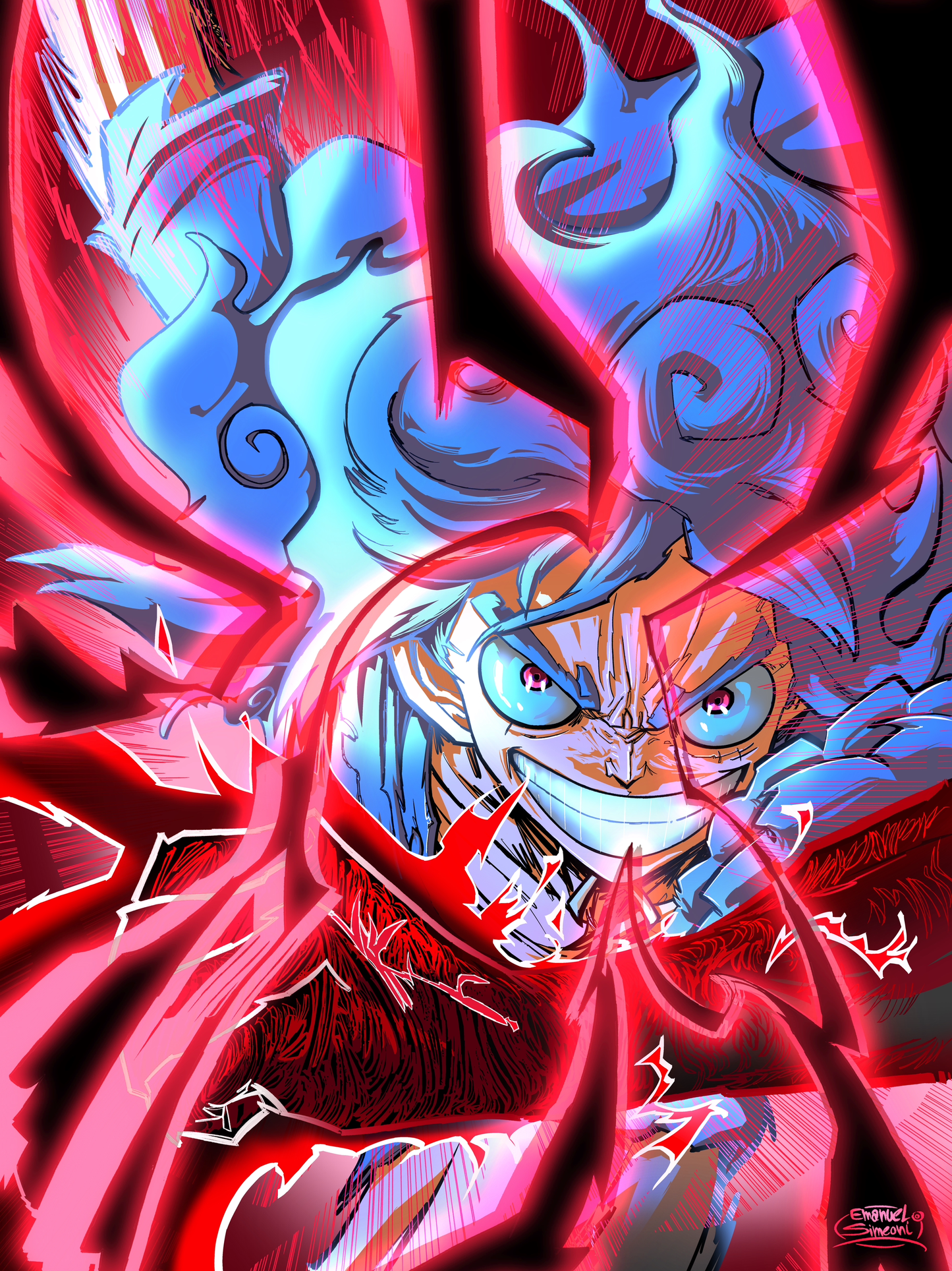 Monkey D. Luffy Gear Fifth - Print Art by Emanuel Simeoni