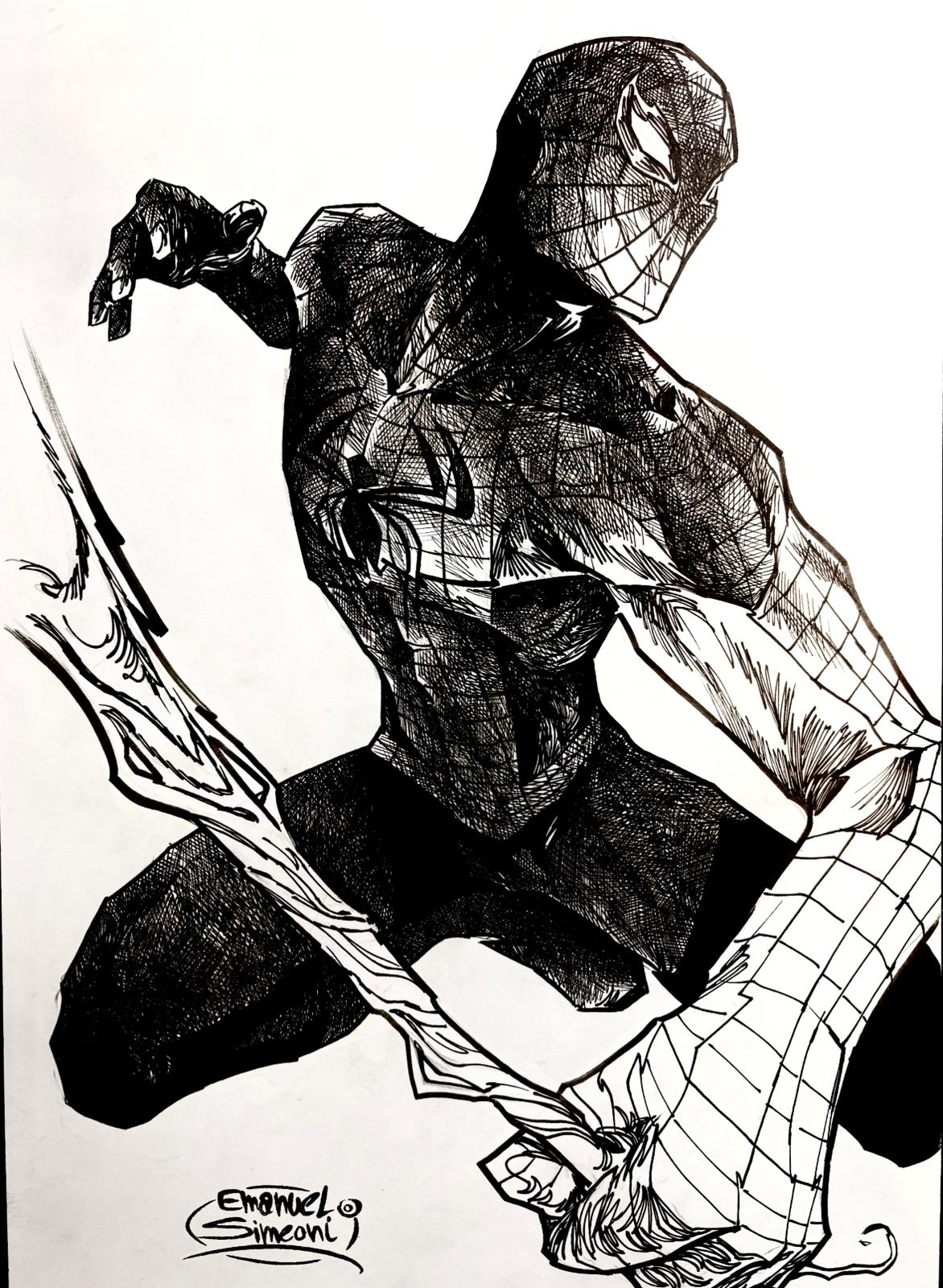 Spider-Man - Opera d'Arte Originale di Emanuel Simeoni