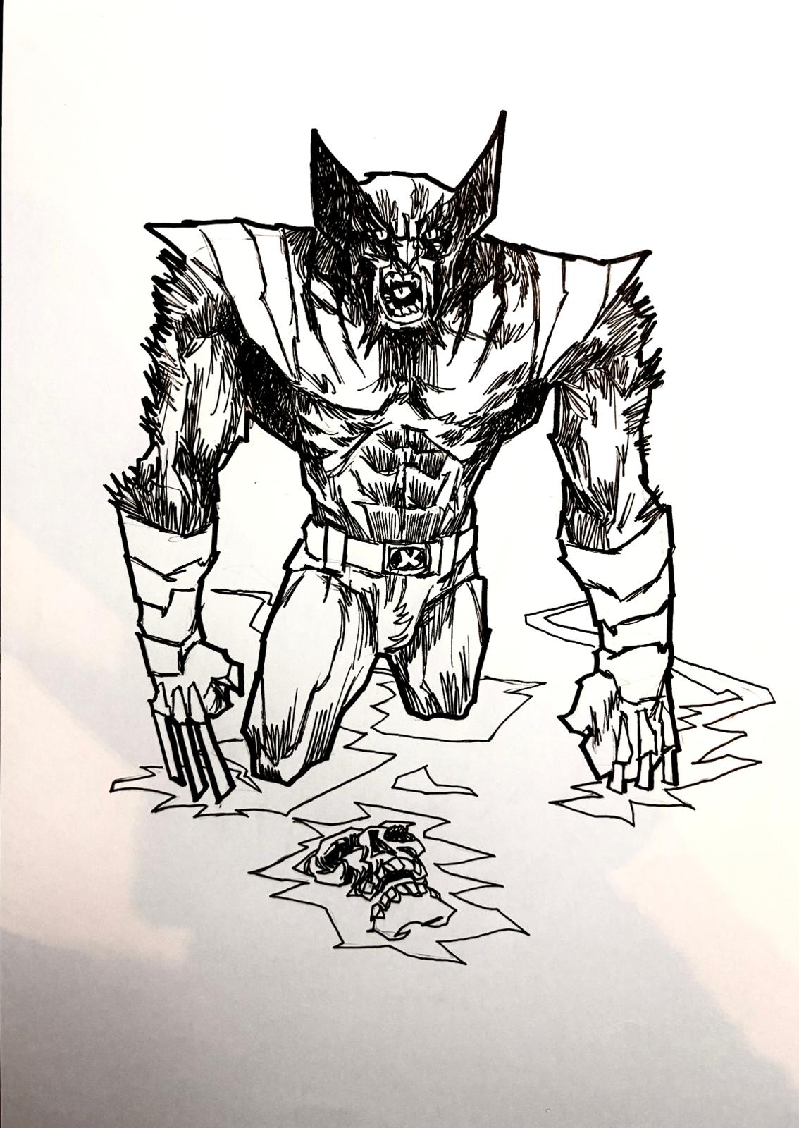 Wolverine - Opera d’Arte Originale di Emanuel Simeoni