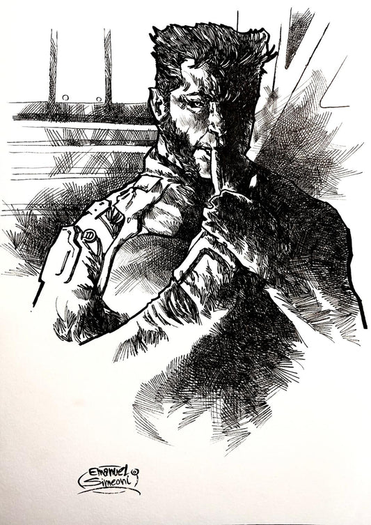 Wolverine - Opera d’Arte Originale di Emanuel Simeoni