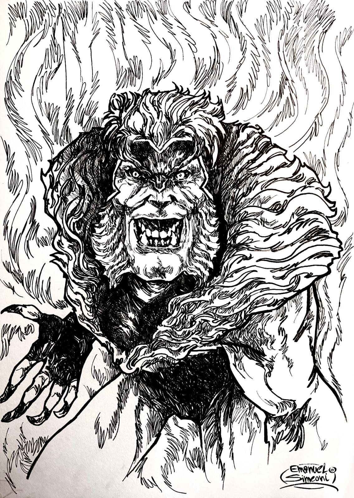 Sabertooth - Opera d’Arte Originale di Emanuel Simeoni