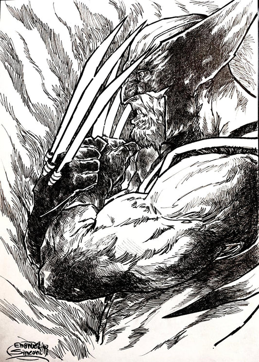 Wolverine - Opera d’Arte Originale di Emanuel Simeoni