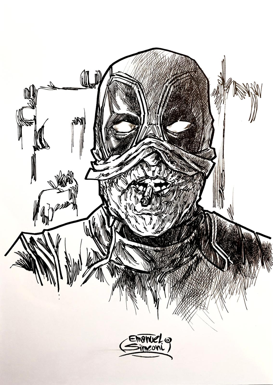 Deadpool - Opera d’Arte Originale di Emanuel Simeoni