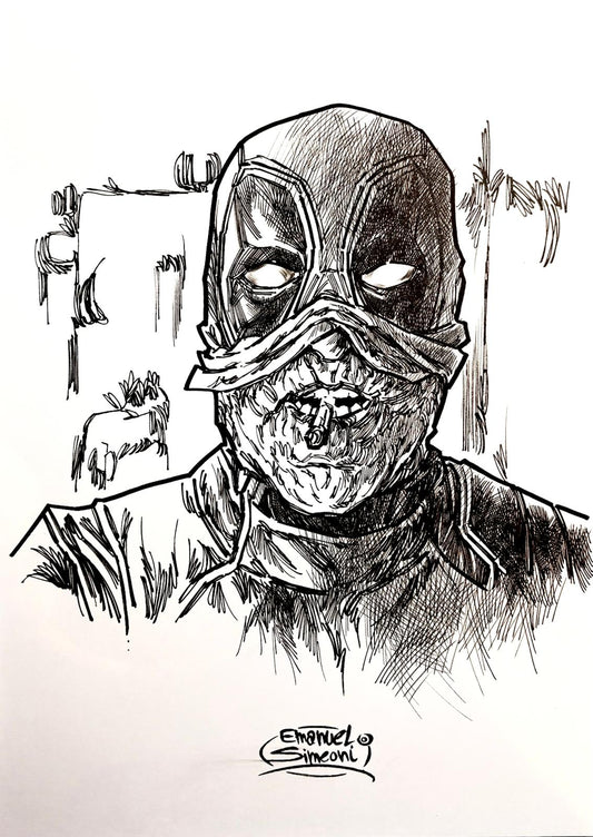 Deadpool - Opera d’Arte Originale di Emanuel Simeoni